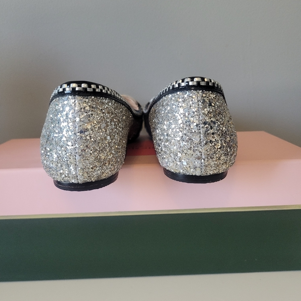 Kate Spade Gogo Glitter Taxi Flats, VGUC, Size 5.5 - Picture 10 of 13